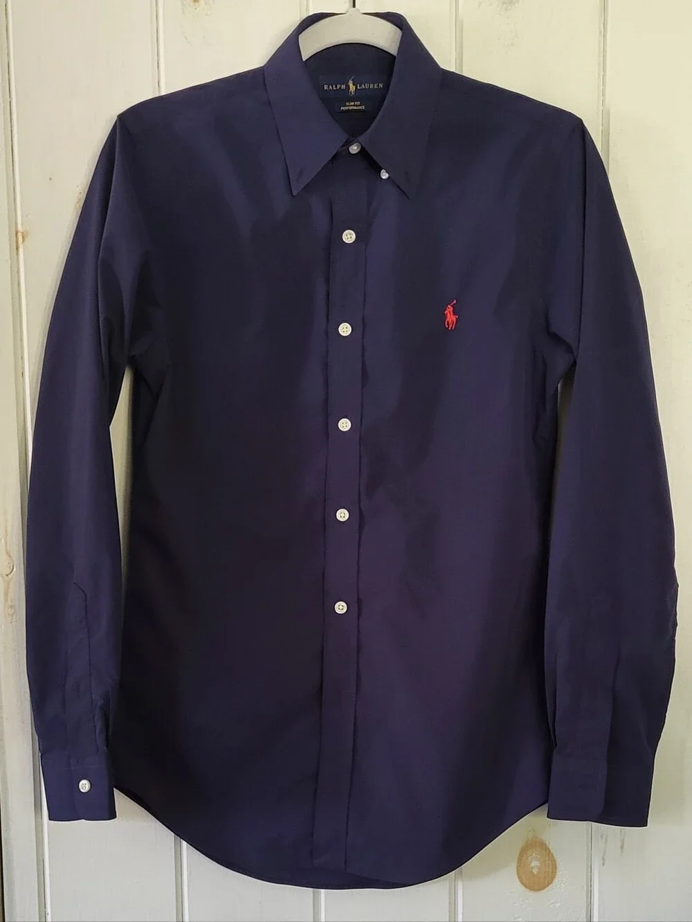 Ralph Lauren Boys Slim Fit Performance Button Down Long Sleeve Shirt